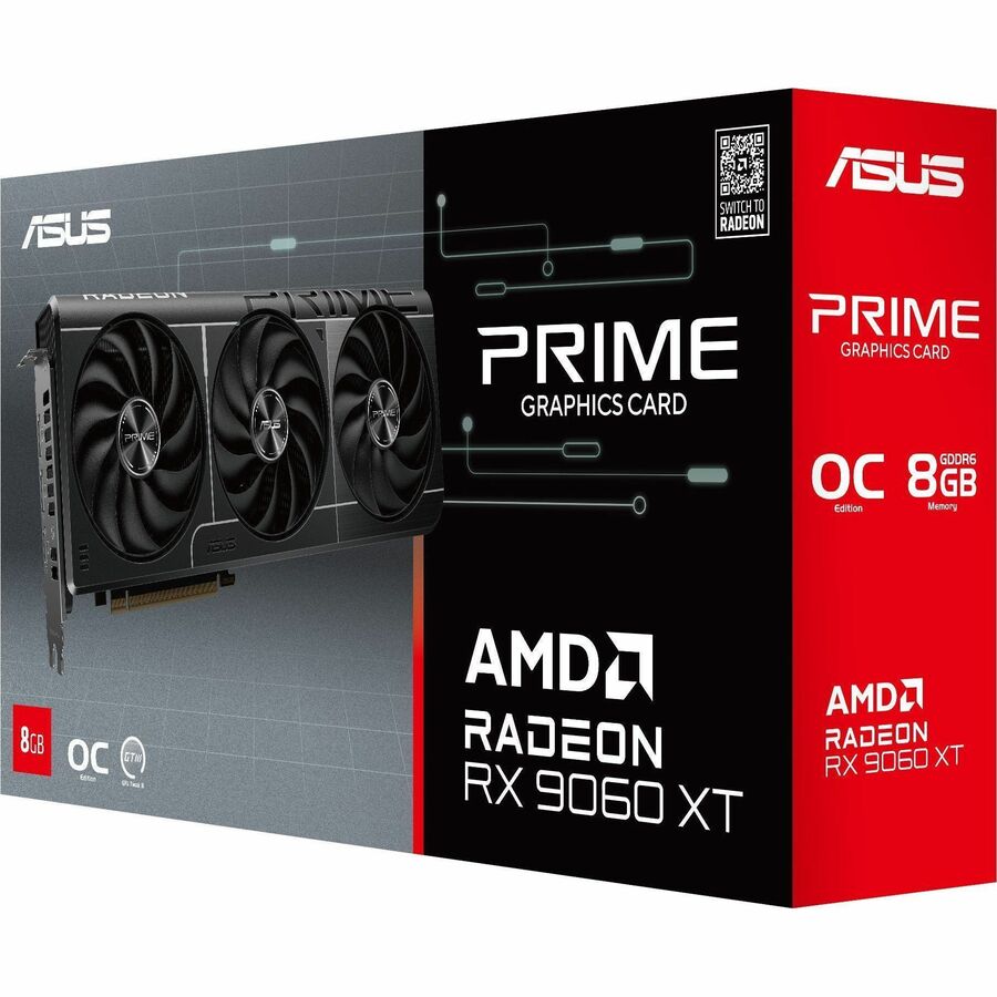 Asus AMD Radeon 9060 XT Graphic Card - 8 GB GDDR6 Asus AMD Radeon 9060 XT Graphic Card - 8 GB GDDR6